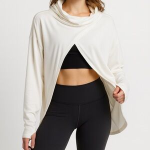 Cable & Gauge Cream Cowl Neck Sweater